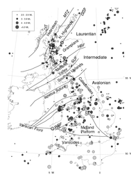 Instrumental and historical seismicity of the British
  Isles. CLICK FOR A LARGER VERSION